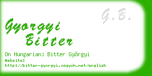 gyorgyi bitter business card